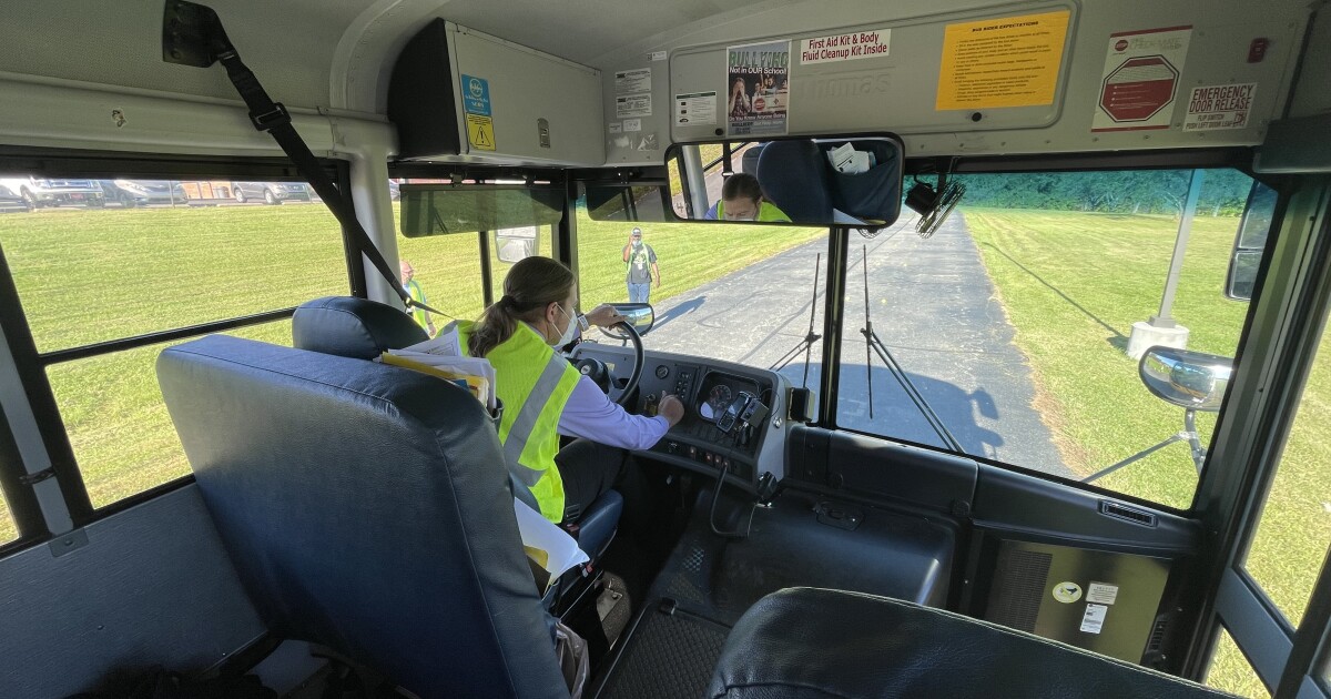 Educator learns to drive school bus to help with shortage