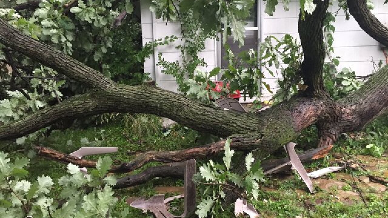 PHOTOS: Strong storms damage houses in KC metro