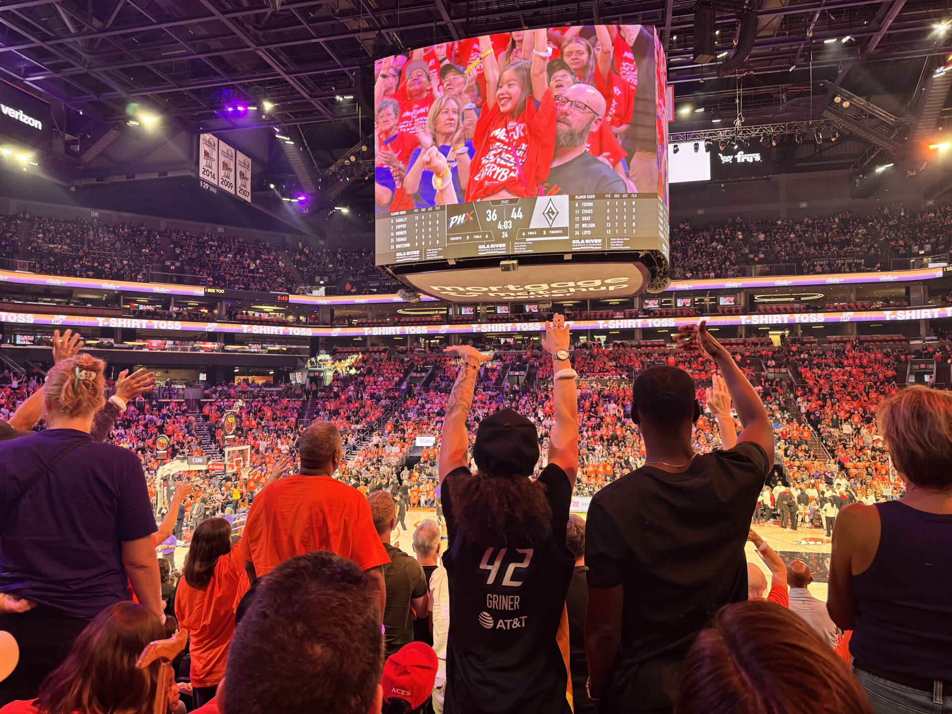 Game 3 of the 2025 WNBA Finals in Phoenix. 