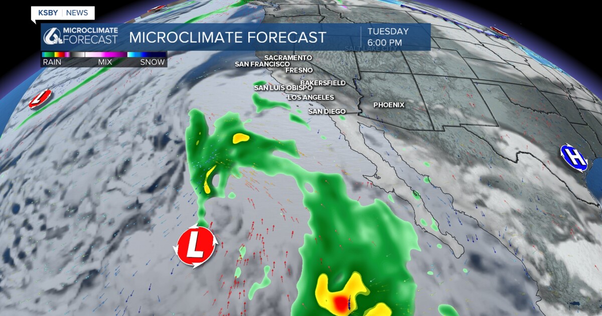 Dry conditions first half of the week, with possible rain chances for the New Year's holiday