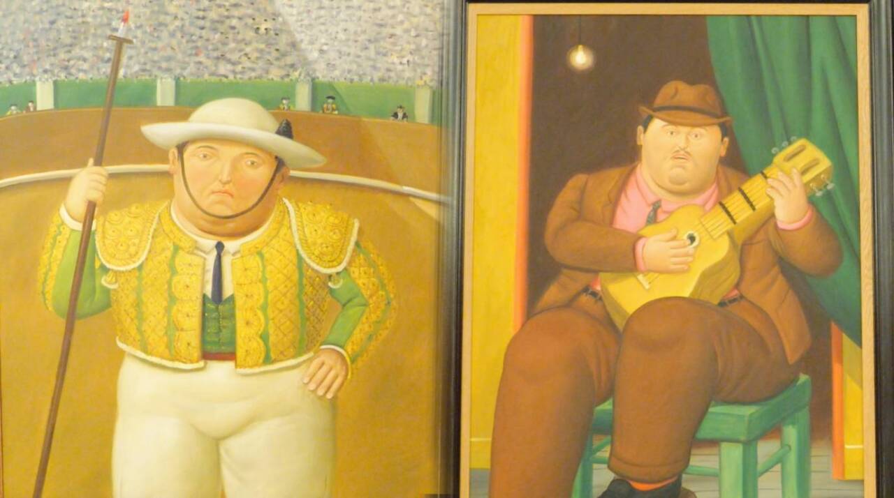 A close-up of some of Botero's art that's on display in Phoenix.