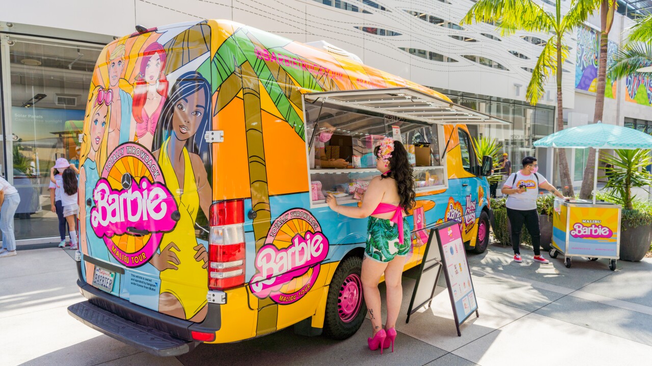 Barbie is bringing Malibu to the desert! Check out popup truck's three