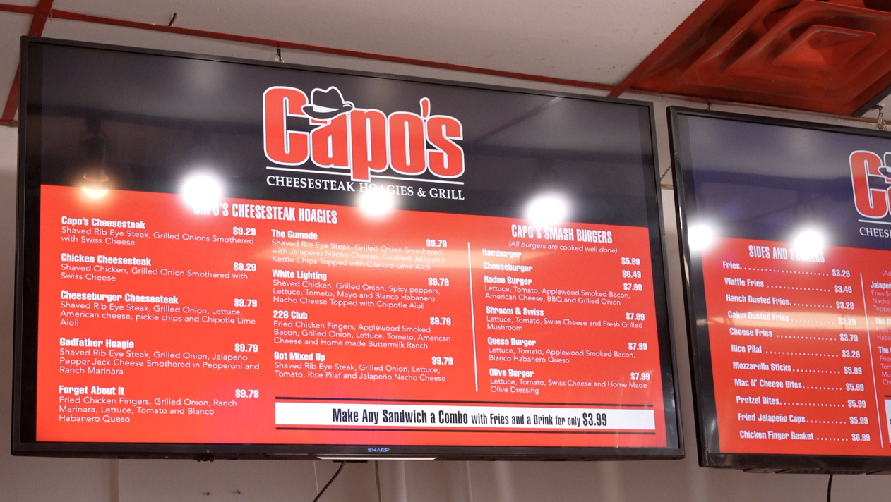 Capo's menu