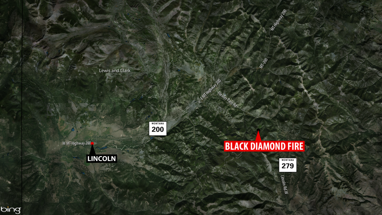 Black Diamond Fire map
