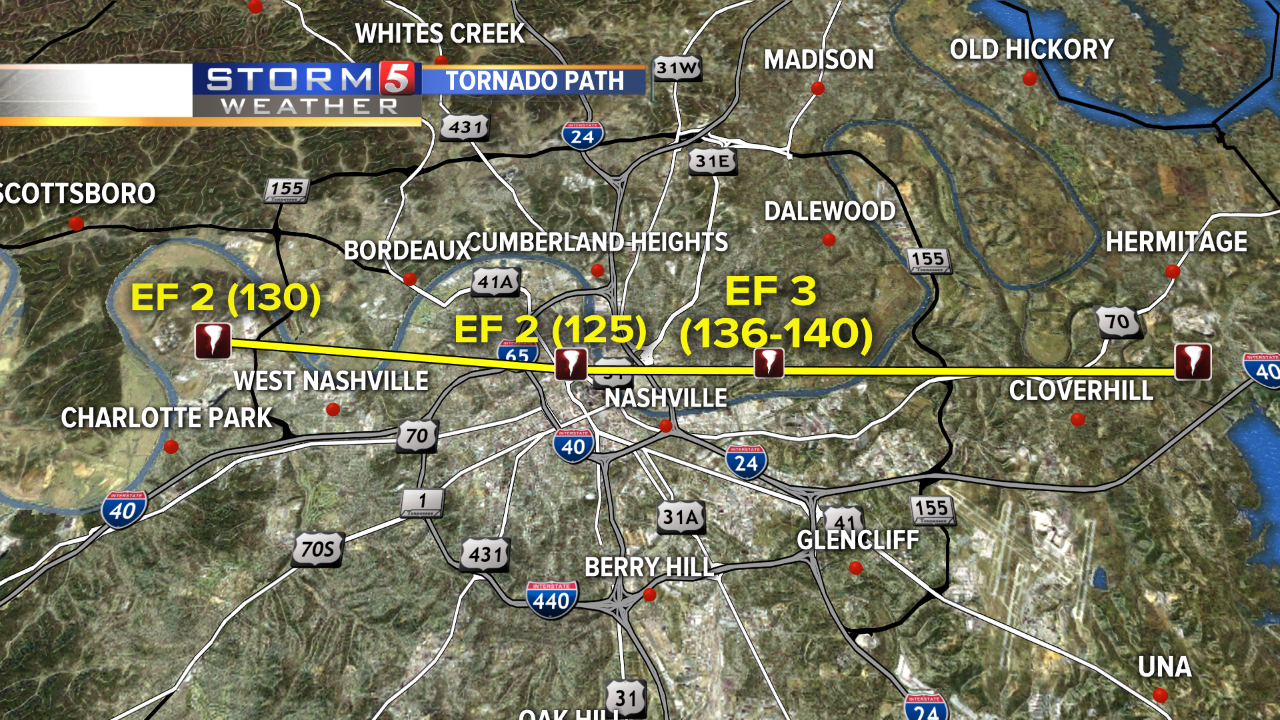 Tennessee Tornado Map 2025