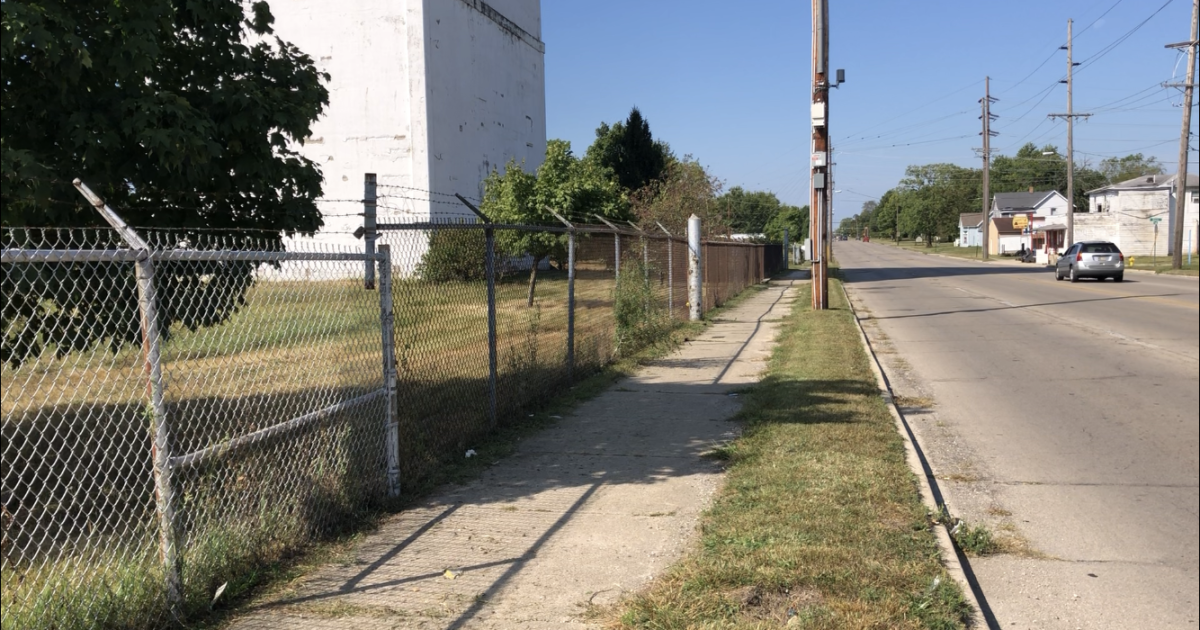 Historical marker at Ball Brothers Glass Manufacturing Company in