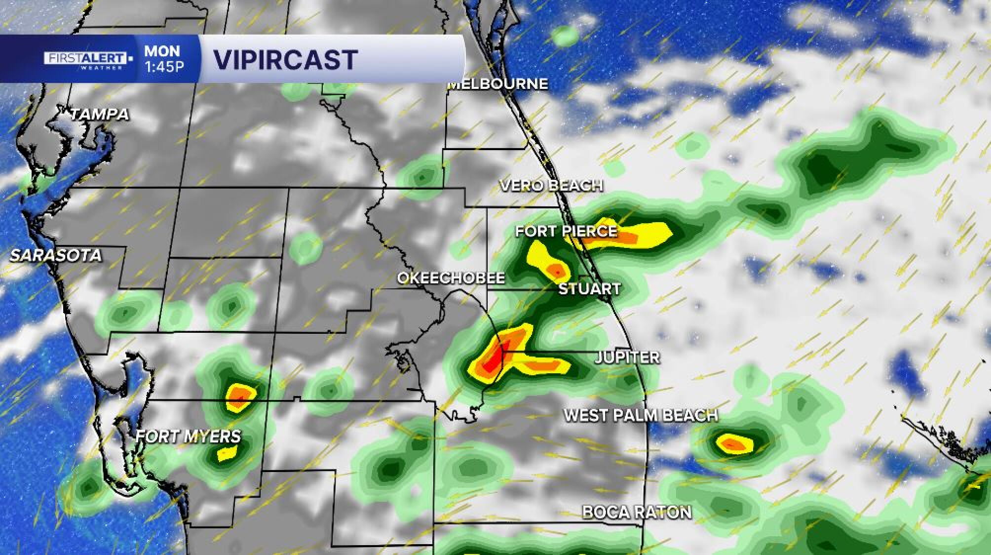 FORECAST: Cold front brings increasing rain, storm chances for Monday