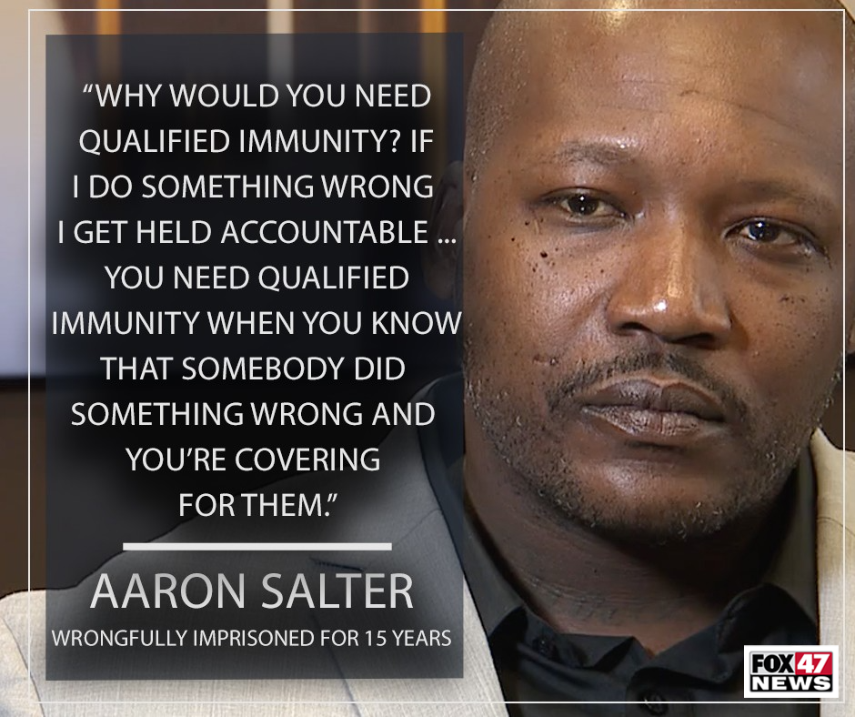 Salter said qualified immunity made it harder for him to receive justice.