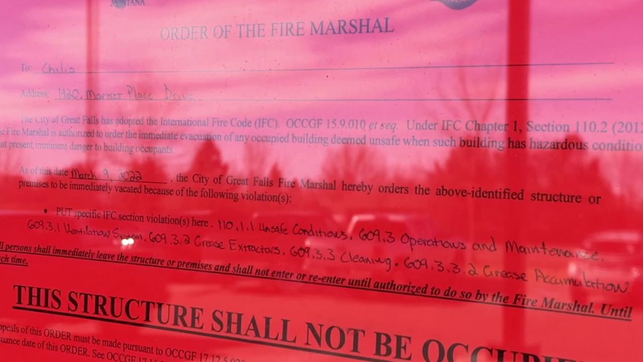 Chili's restaurant in Great Falls is temporarily closed