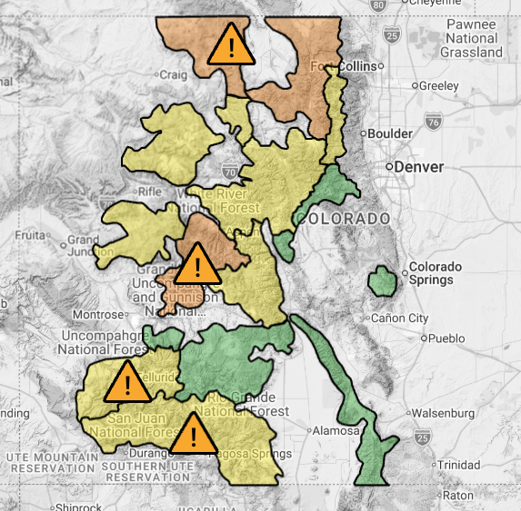 Avalanche danger Feb 16 2026