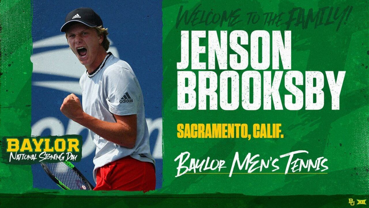 Baylor men's tennis signs Brooksby to Letter of Intent