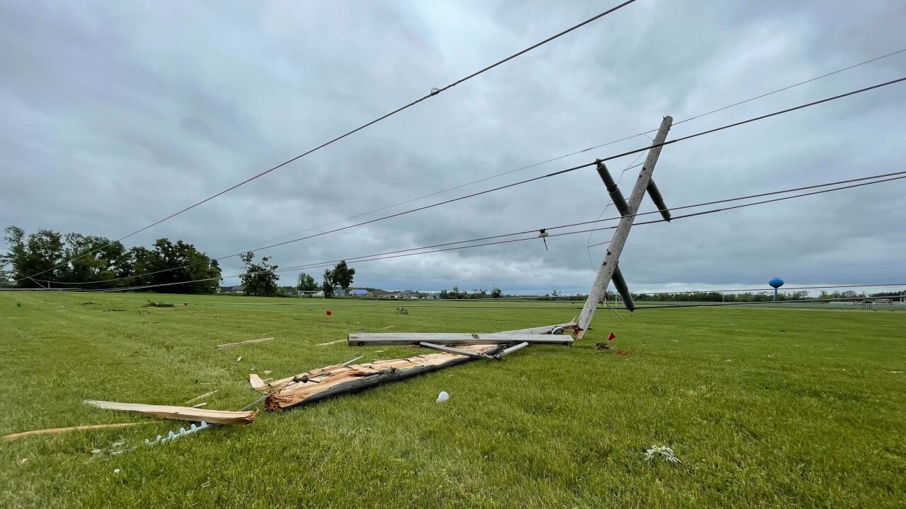 Storm damage in Williams Bay