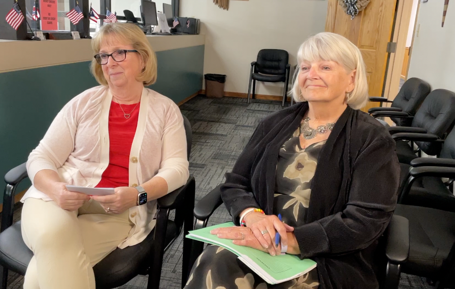Brown County Auditor Jill Hall and Treasurer Connie Patrick.