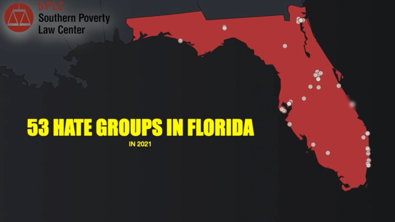 Map of hate groups in Florida