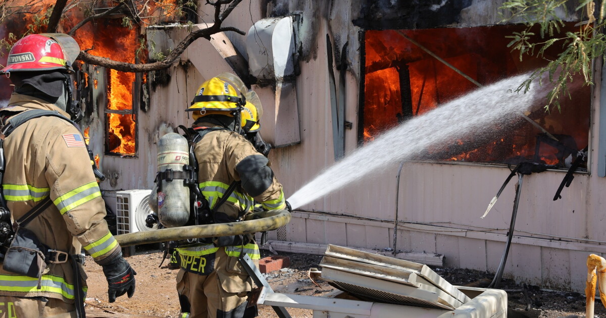 Fire crews battle blaze at home on far Westside
