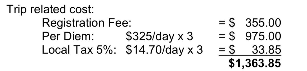 John Bullock Ocean City Conference Costs