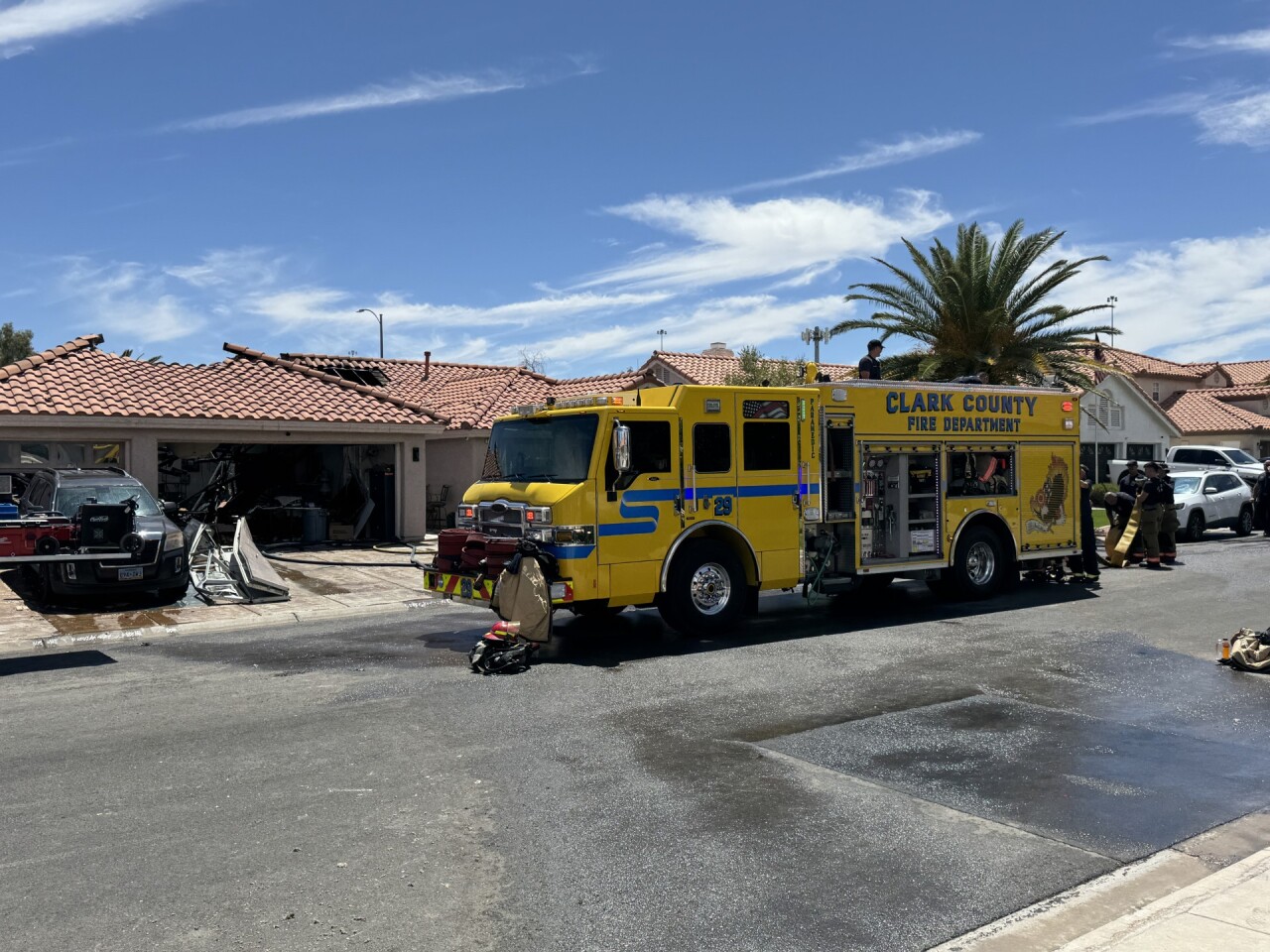 On the site of the structure fire on Del Lilly Lane
