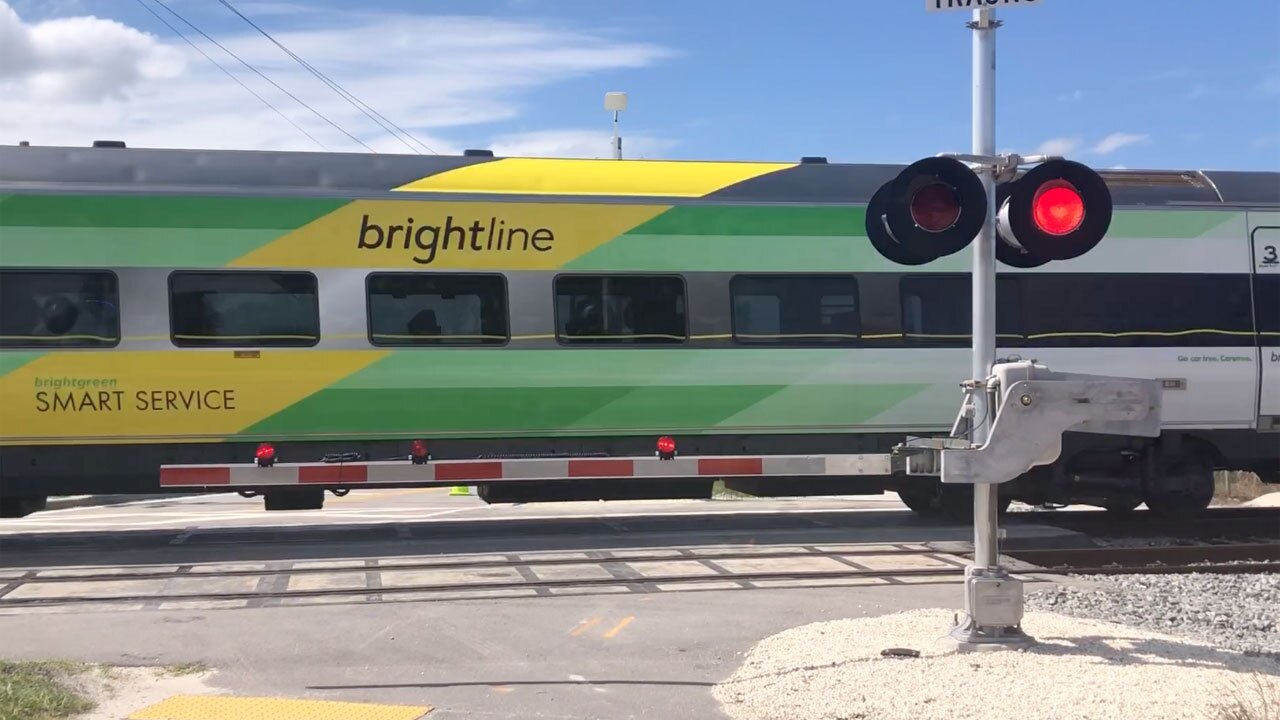 Brightline train testing at the intersection with Walton Road in Port St. Lucie on Oct. 21, 2022.