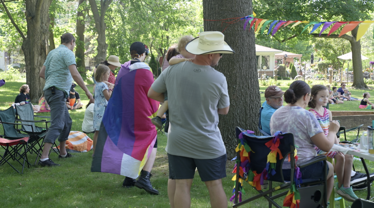 Flags, face painting and pride