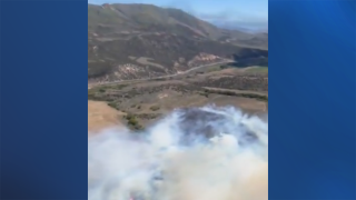 Wildfire breaks out, threatening structures in Utah County