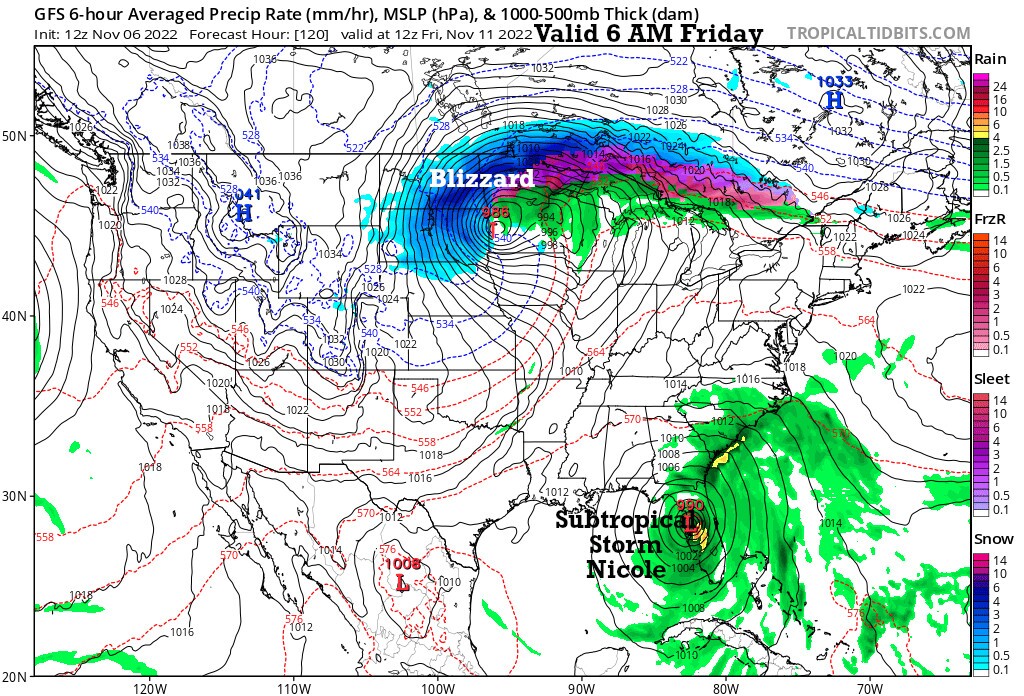 Surface Weather Map Valid 6 AM Friday