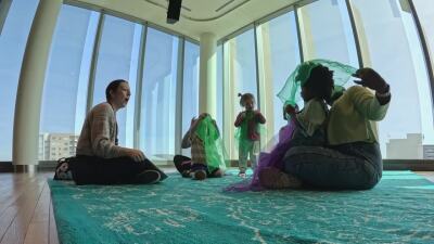 Community Day preview from inside the Tenaska Center.