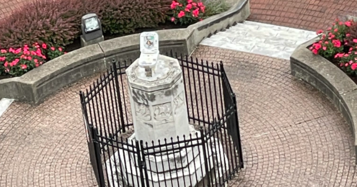 Naked man removed from former Columbus statue pedestal in the Inner Habor