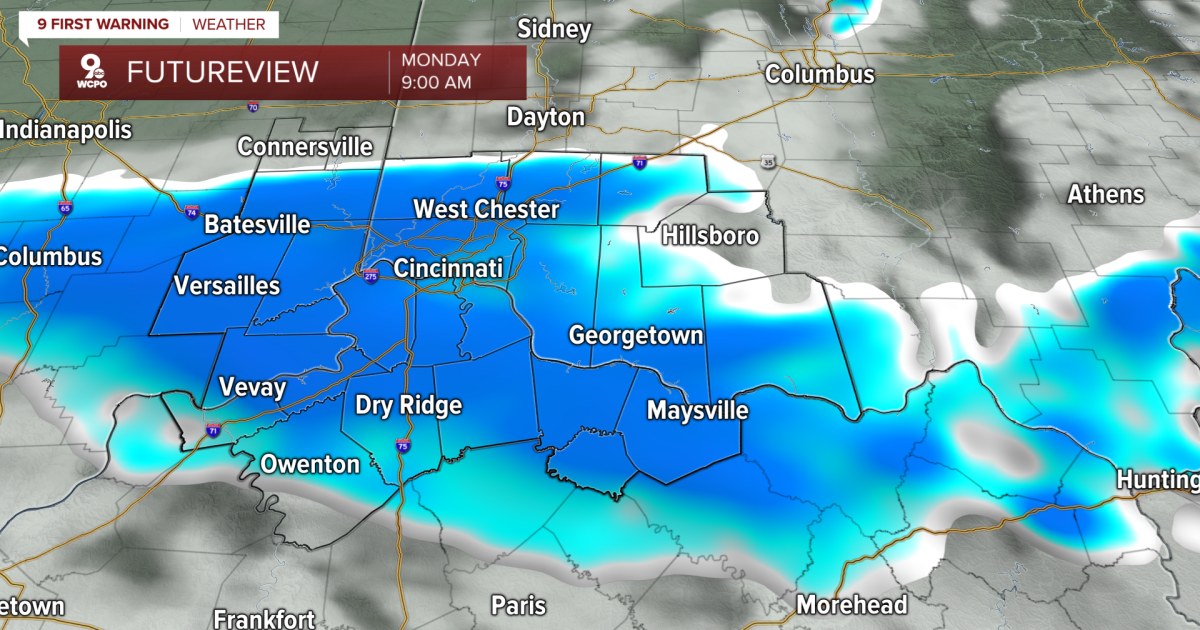 9 FIRST WARNING WEATHER ALERT DAY: Timing out Monday snow