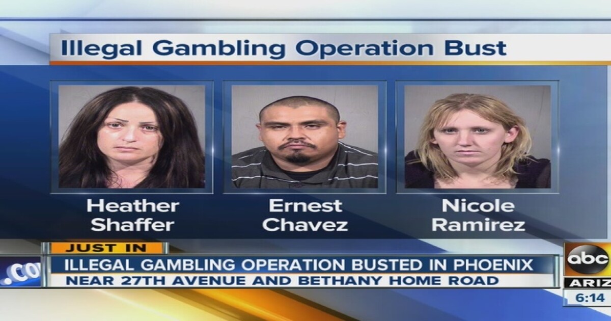 Illegal gambling bust Illegal gambling bust
