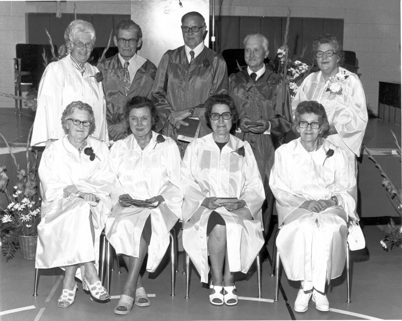 The graduating class of 1927 didn’t get their diplomas because of the bombing. They were presented their diplomas in 1977, along with the Bath High School Class of 1977.