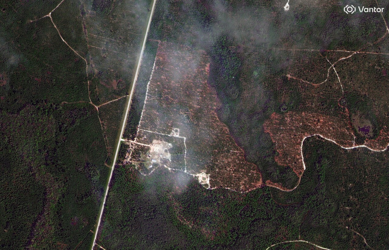 Satellite image from Vantor taken on October 2nd, 2024