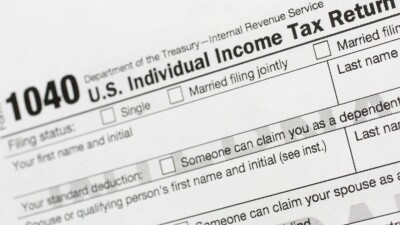 Part of a 1040 U.S. Individual Income Tax Return form.