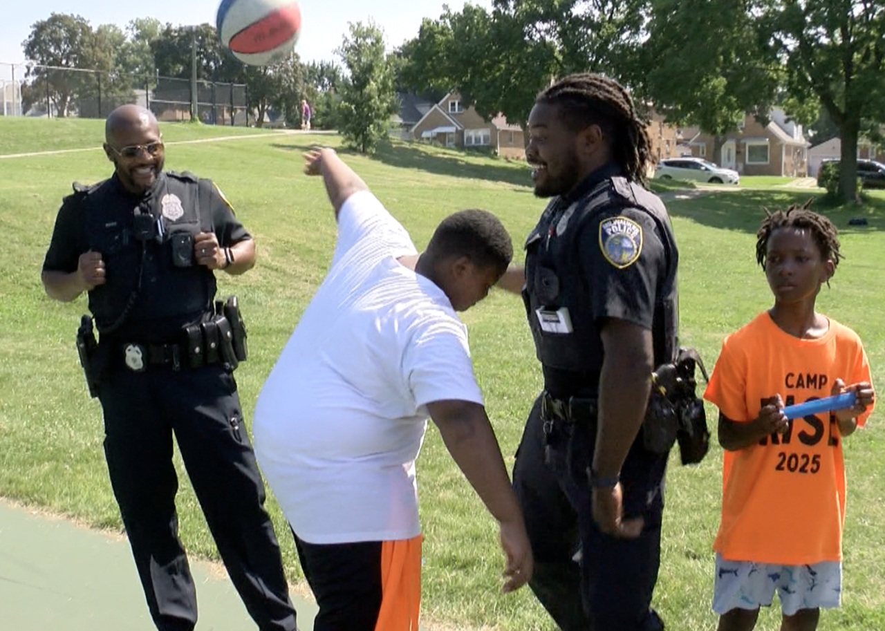 Camp Rise and MPD play in the park