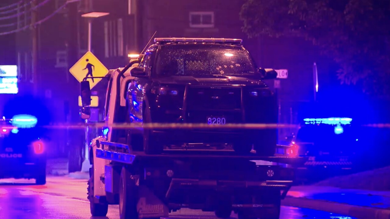 Cleveland Police cruiser towed away