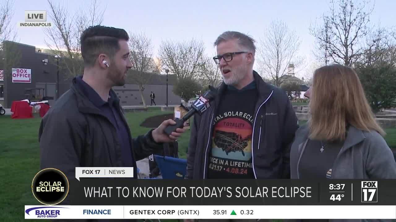 Max Goldwasser at Indianapolis Motor Speedway for Total Solar Eclipse