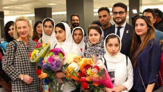 All-girls robotics team from Afghanistan arrives in U.S.