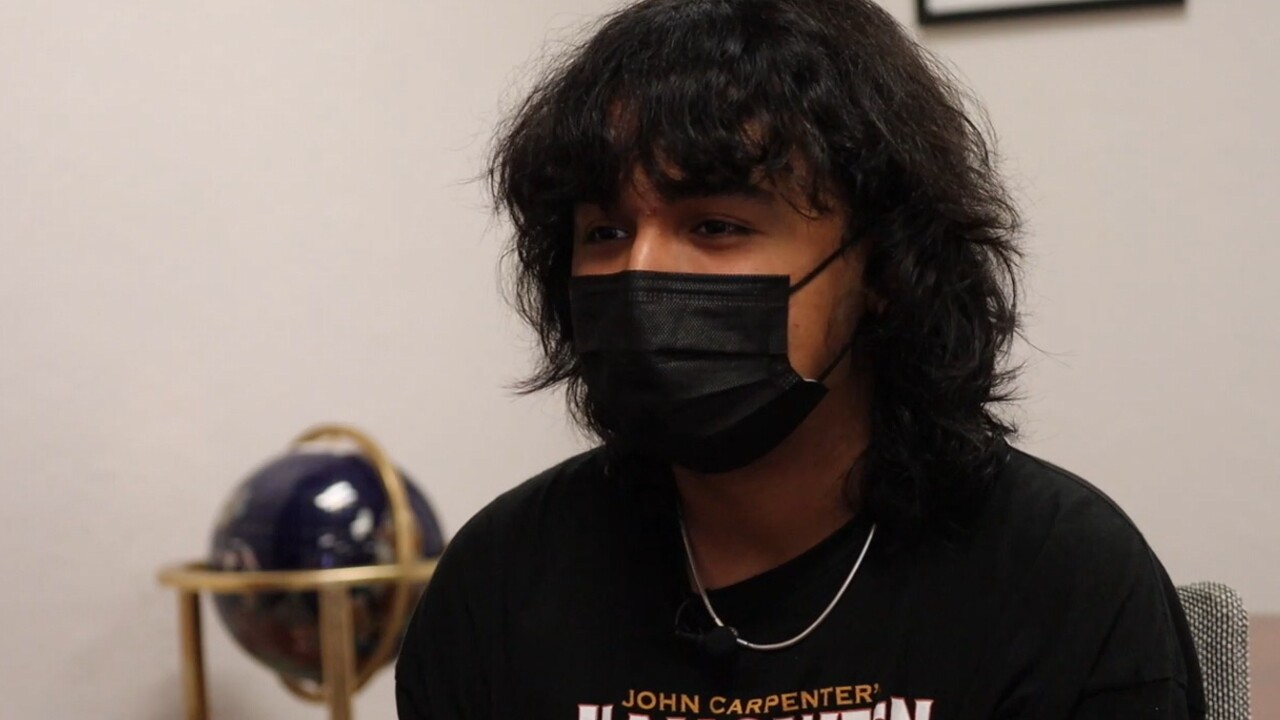 Endry Rodriguez, valedictorian at John I. Leonard High School in Greenacres, speaks to WPTV on May 10, 2022.jpg