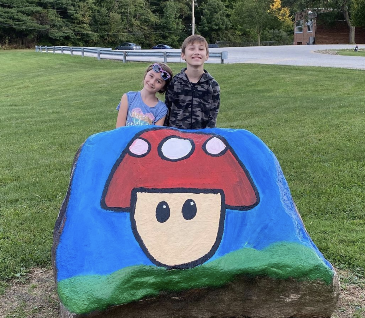 Anthony family paints IPS rock as Super Mario theme