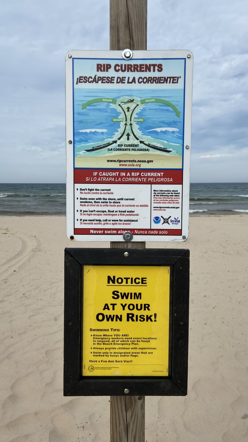 Lake Michigan Rip Currents