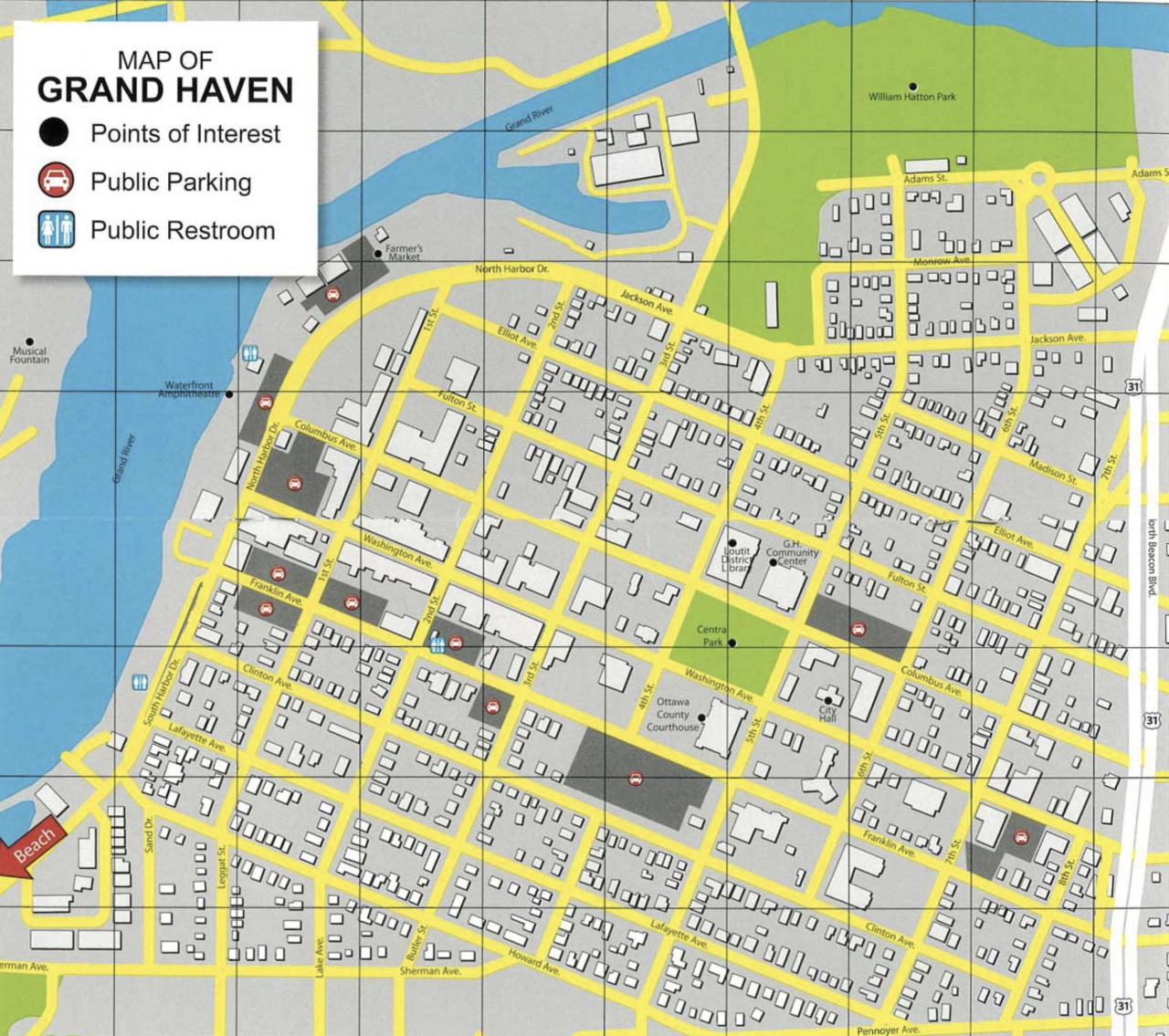 Parking locations for 2023 Coast Guard Festival