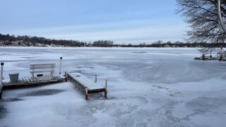 Scene of a water rescue on Sunday, Jan. 25, 2026, at Tichigan Lake in Racine County.