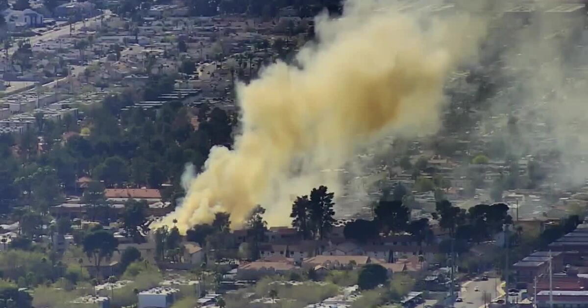 Apartment fire erupts near Valley View and Sahara