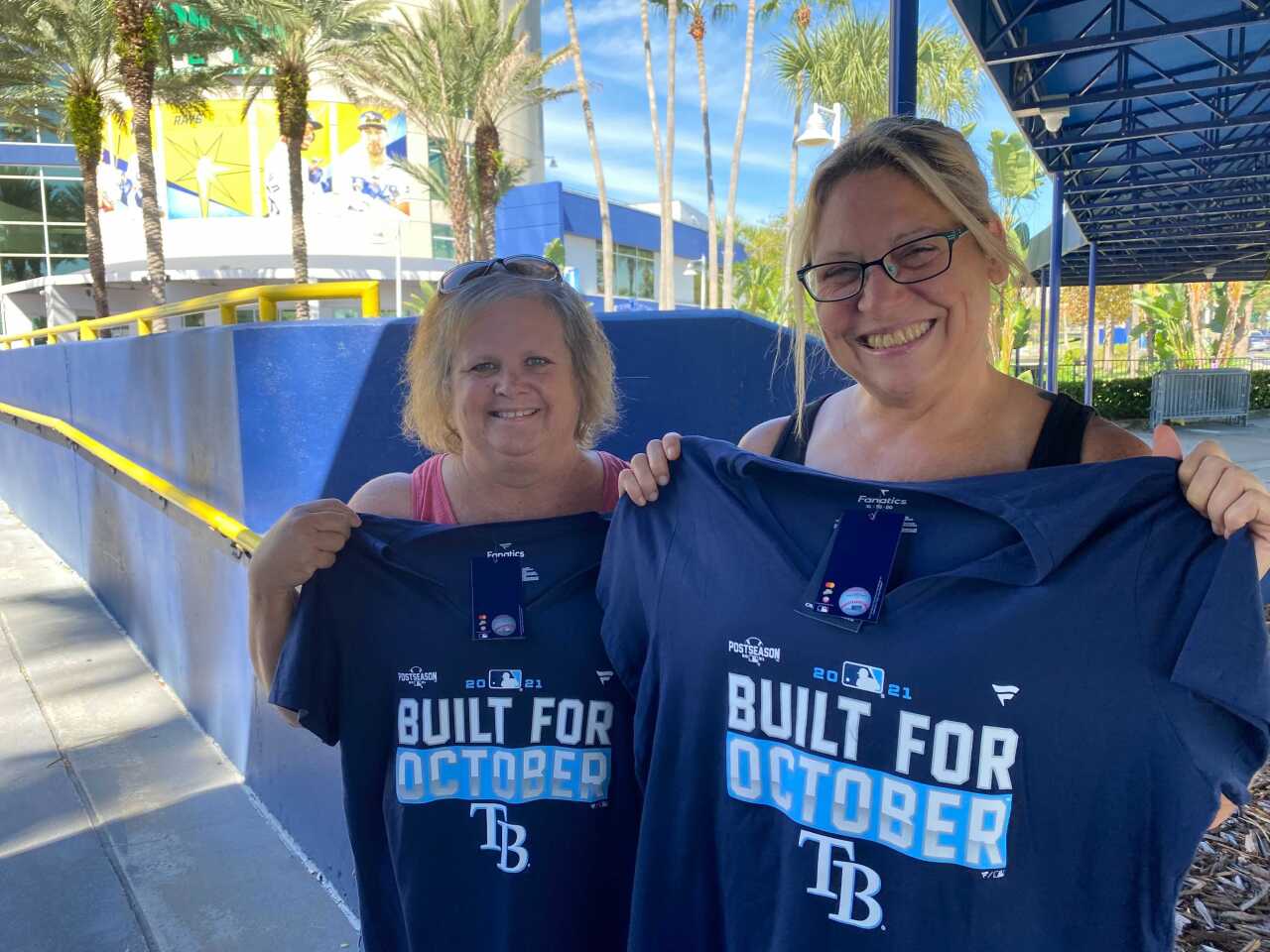 Fans buy gear ahead of the 2021 Tampa Bay Rays Playoff run