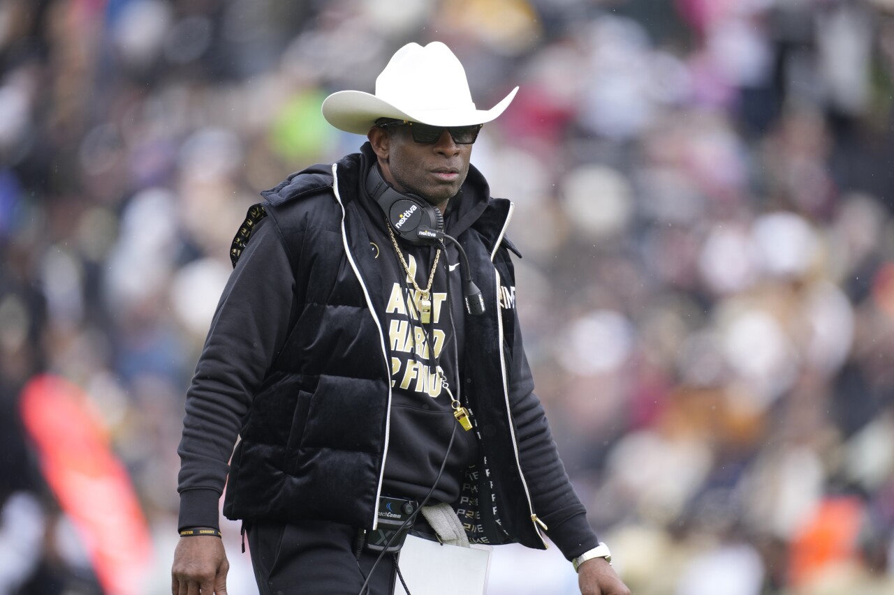 Colorado Buffaloes head coach Deion Sanders during 2023 spring game