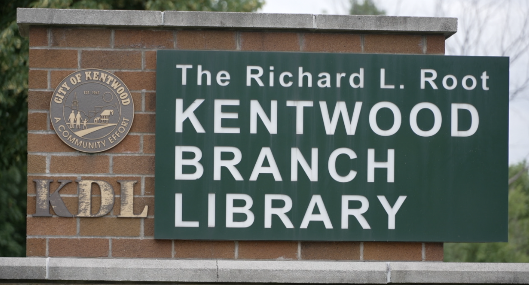 Kentwood library sign