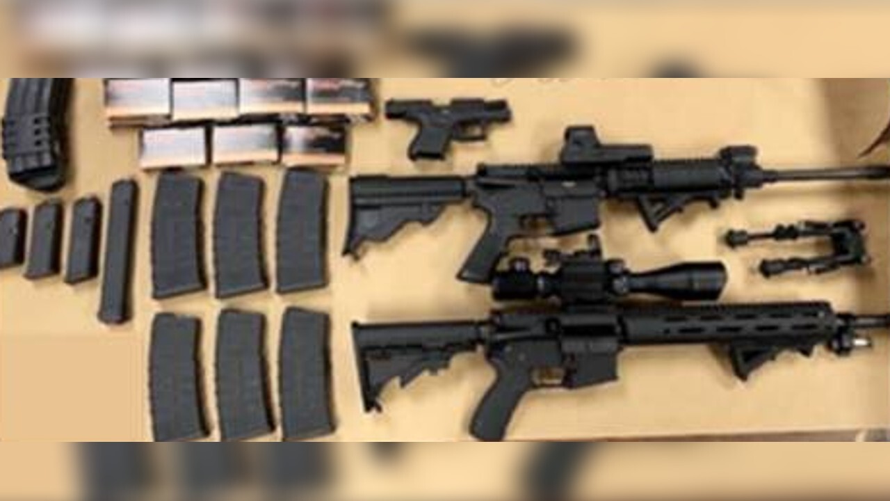Guns and ammunition seized during planned July 4 mass shooting in Richmond, Virginia.