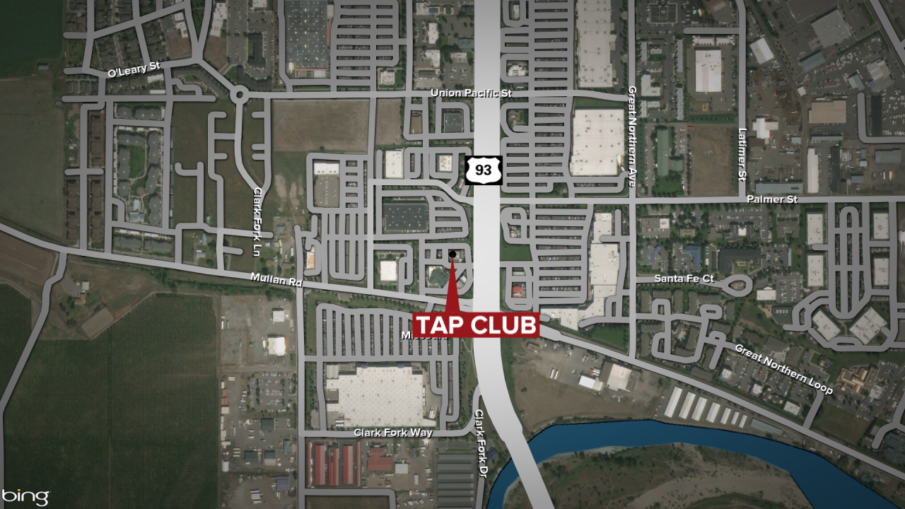 Tap Club Missoula Map