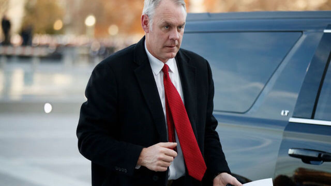 Interior Secretary Ryan Zinke to leave Trump administration at end of the year