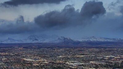 Snow on the mountains 