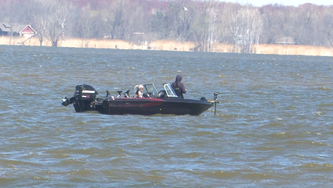 Fishermen enjoy a beautiful day for the start of the general fishing season